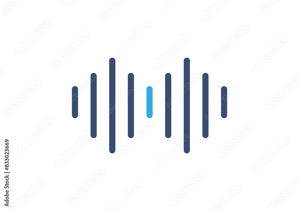 Sound wave icon in vector format. Sound wave icon in vector format.