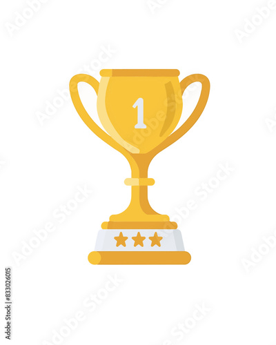 winner #1 trophy number one winner's golden shine winner's circle brand new award sweepstakes winning 3 star base trophy resizable vector generative ai 