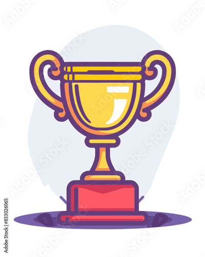 winner #1 trophy number one winner's golden shine winner's circle brand new award sweepstakes winning red base blank name plate trophy resizable vector generative ai 