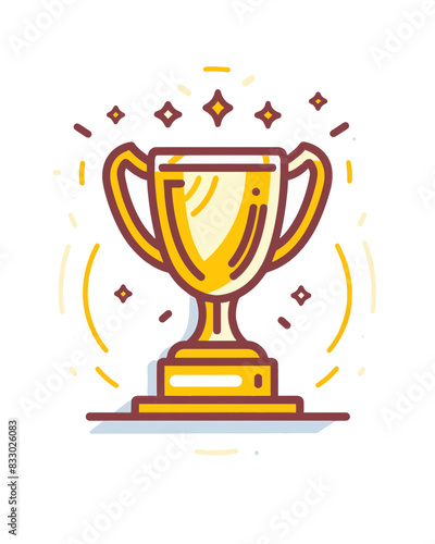 winner #1 trophy number one winner's golden shine winner's circle brand new award sweepstakes winning bronze with stars blank name plate trophy resizable vector generative ai 