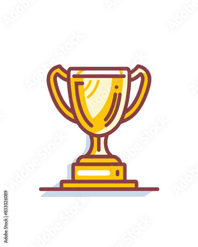 winner #1 trophy number one winner's golden shine winner's circle brand new award sweepstakes winning simple small blank name plate trophy resizable vector generative ai 
