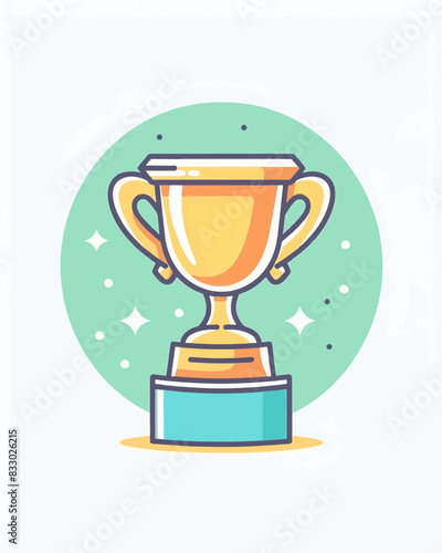 winner #1 trophy number one winner's golden shine winner's circle brand new award sweepstakes winning green shadow stars blank name plate trophy resizable vector generative ai 