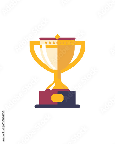 winner #1 trophy number one winner's golden shine winner's circle brand new award sweepstakes winning deluxe modern blank name plate trophy resizable vector generative ai 