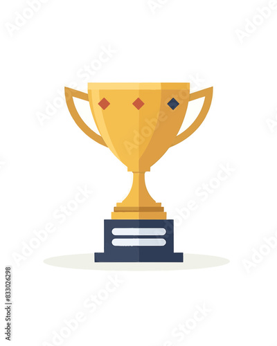 winner #1 trophy number one winner's golden shine winner's circle brand new award sweepstakes winning modern 3 diamond dark blue base blank name plate trophy resizable vector generative ai 