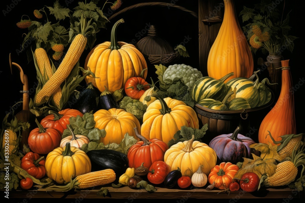 Gourds and squashes - Generative AI Gourds and squashes - Generative AI