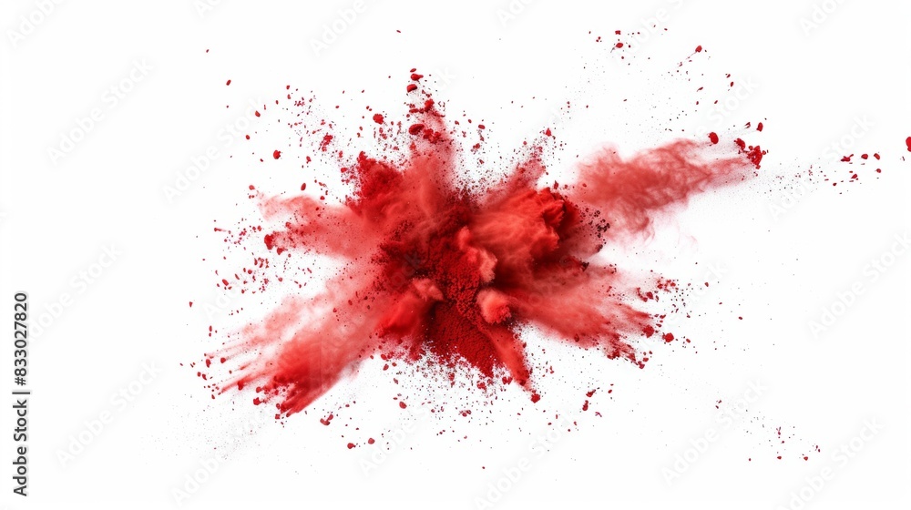 Red paint splash, smoke cloud isolated on transparent background Red paint splash, smoke cloud isolated on transparent background