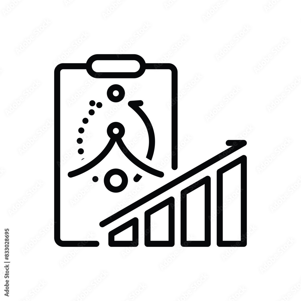 Black line icon for strategy Black line icon for strategy