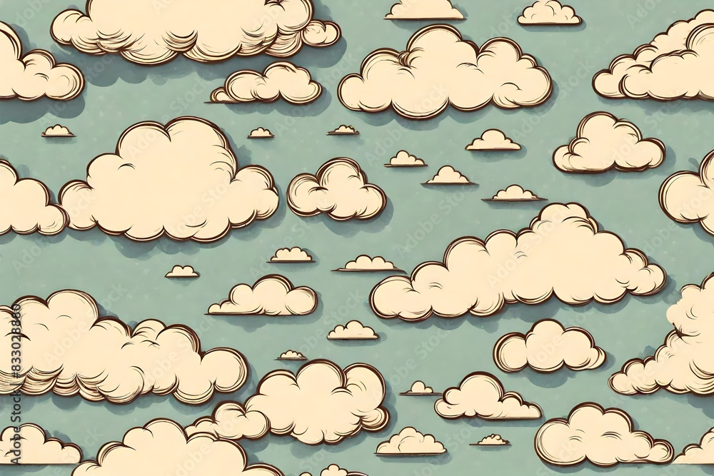 Fototapeta premium seamless background with clouds