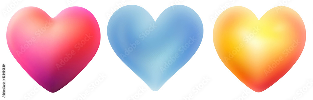 Candy heart png cut out element set Candy heart png cut out element set