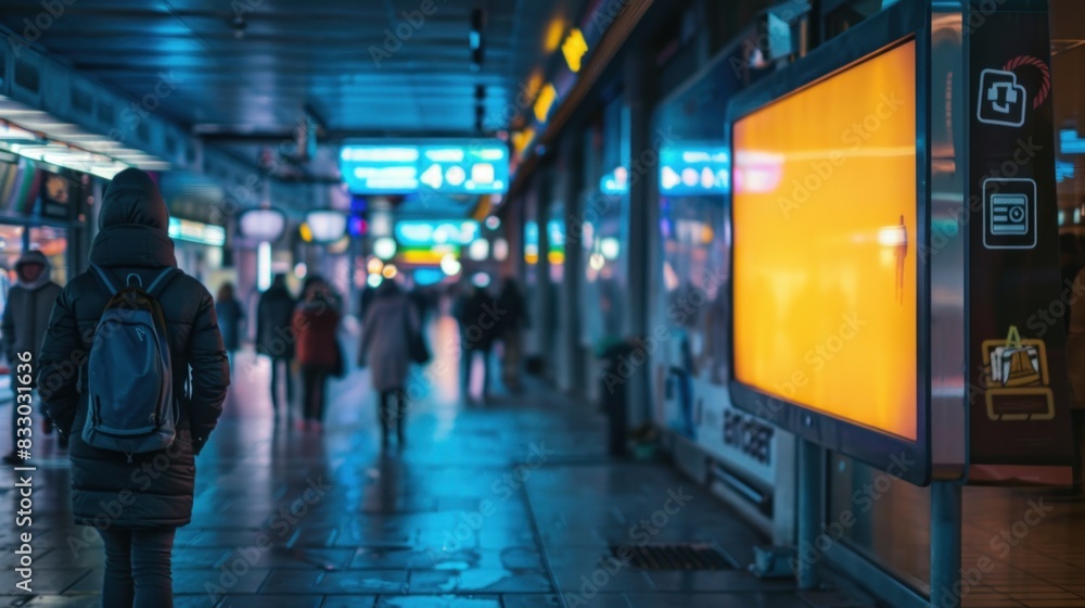A storefront sign mockup seamlessly blended into a bustling marketplace, promising an immersive shopping experience. A storefront sign mockup seamlessly blended into a bustling marketplace, promising an immersive shopping experience.