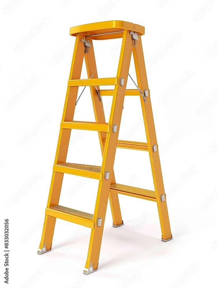 of a Step Ladder on White Background of a Step Ladder on White Background