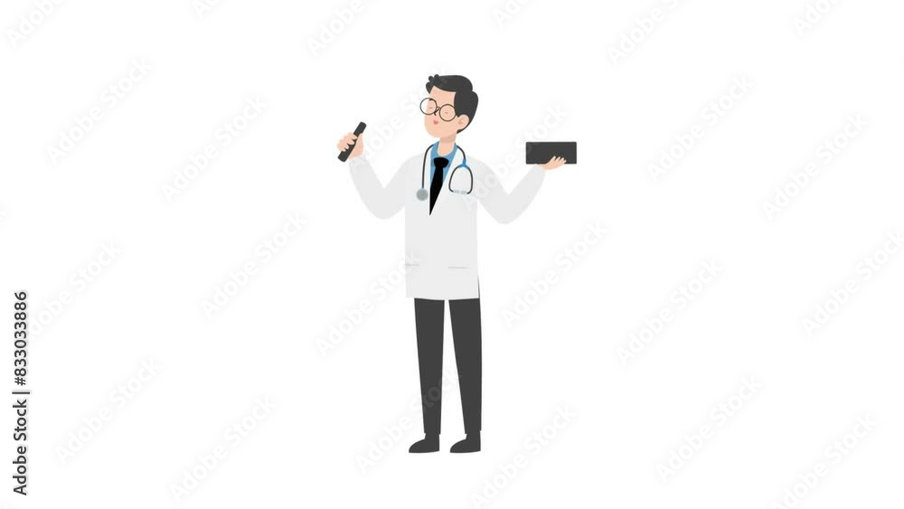 Doctor celebrating his success