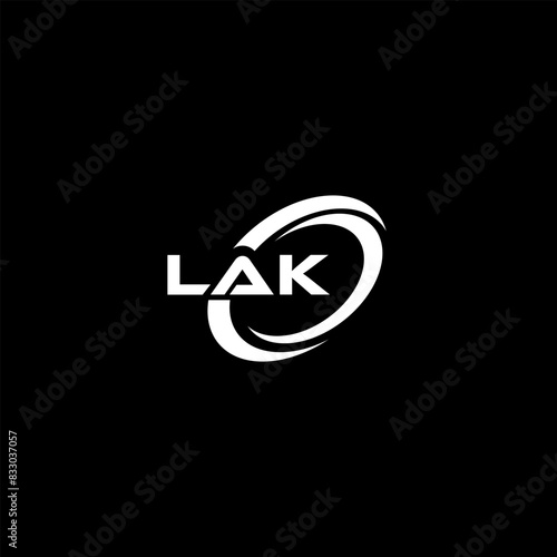 LAK LETTER LOGO DESIGN WITH WHITE COLOR