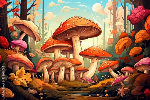 Mushrooms and fungi - Generative AI