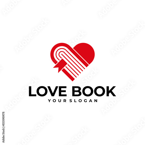 LOVE BOOK LOGO ICON ILLUSTRATION