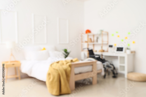 Blurred view of student's b...