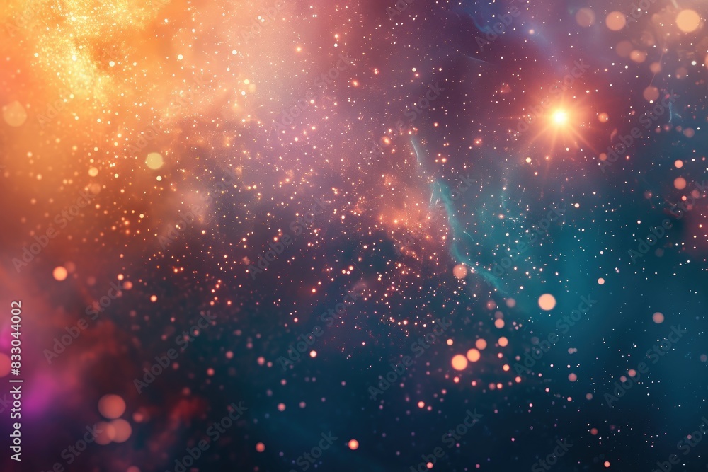 Obraz premium Radiant cosmic backdrop in vivid hues 
