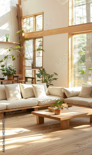 Cozy and stylish modern living room with ambient lighting and tasteful decor. Generate AI