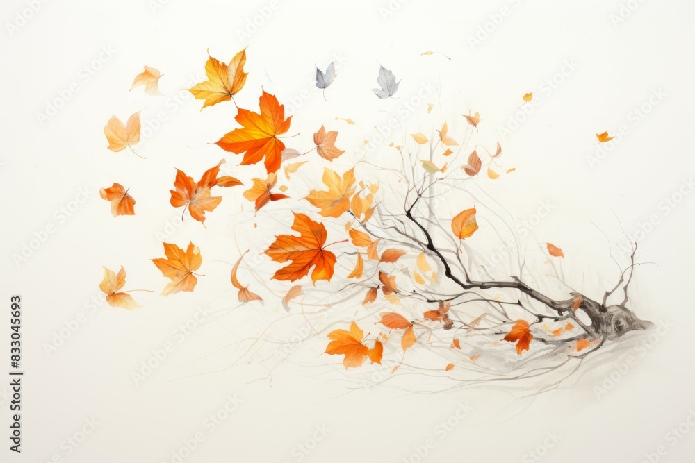 Falling leaves - Generative AI Falling leaves - Generative AI