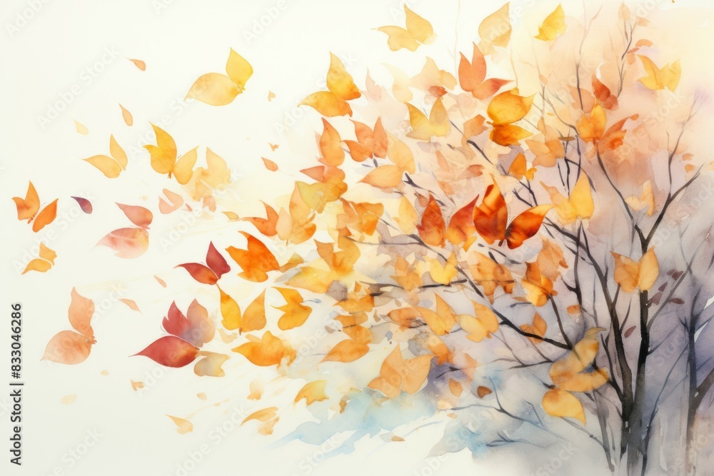 Falling leaves - Generative AI Falling leaves - Generative AI