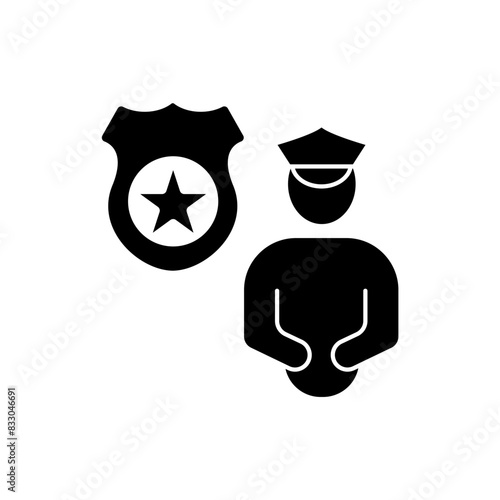 police concept line icon. Simple element illustration. police concept outline symbol design.