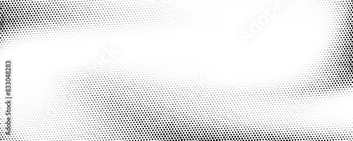 Grunge halftone gradient texture. Faded grit noise background. Black and white sandy gritty wallpaper. Retro pixelated backdrop. Anime or manga comic overlay. Vector graphic design textured halfton
