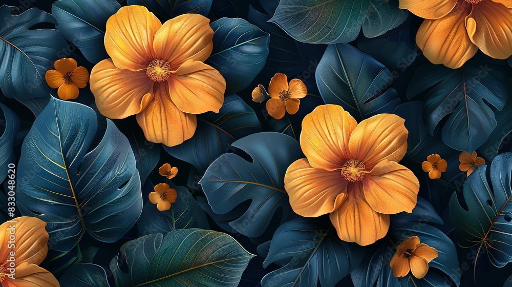 custom made wallpaper toronto digitalFoliage Fantasy: Seamless Botanical Tile Pattern