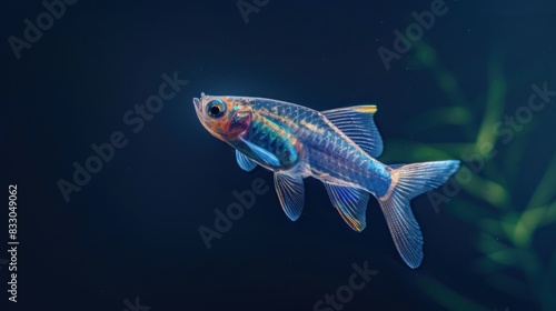 A single fish isolated against a transparent background. photo