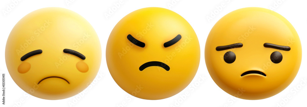 Emoji png element set on transparent background Emoji png element set on transparent background