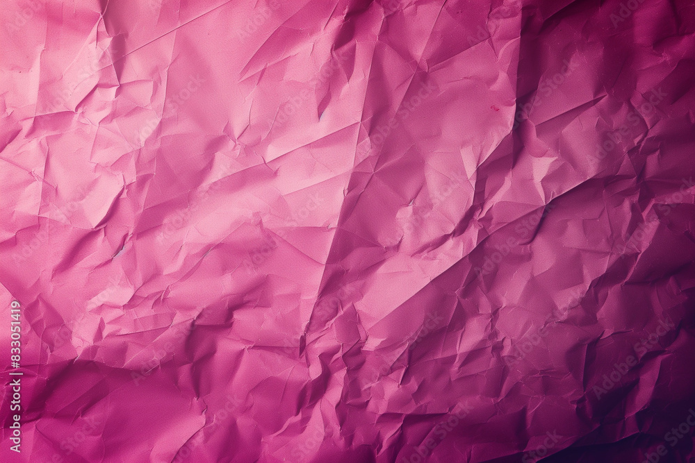 Obraz premium Hot pink paper background with old vintage texture and grunge in wrinkled creased paper illustration