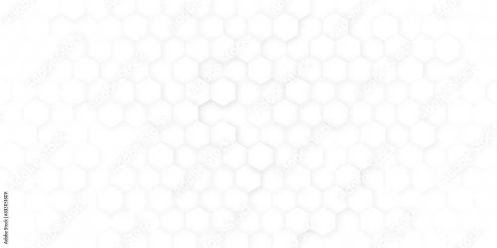 Hexagons grunge wall seamless texture, Tiles. A white marble wall with hexagon tiles for texture and Abstract white hexagon concept background.