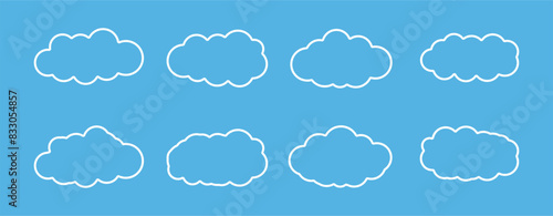 cloud icon set vector collection