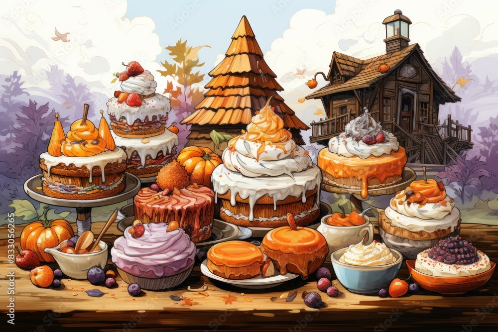 Autumn desserts - Generative AI Autumn desserts - Generative AI