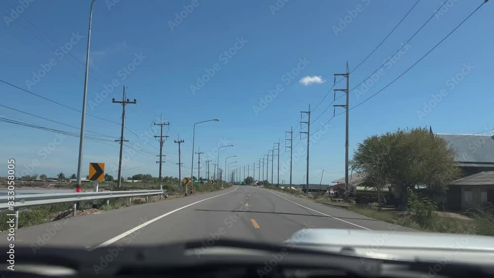 The road that passes through the salt fields of Phetchaburi Province, Thailand. The road that passes through the salt fields of Phetchaburi Province, Thailand.