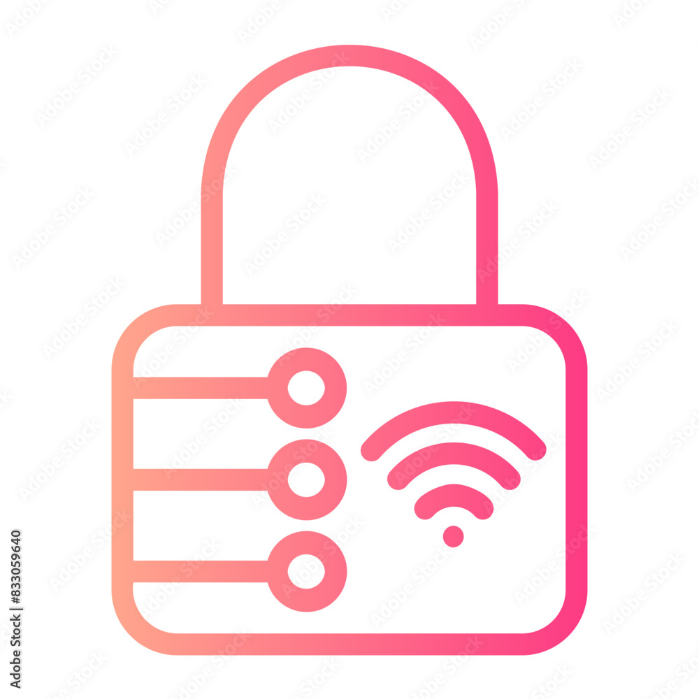 digital padlock gradient icon digital padlock gradient icon
