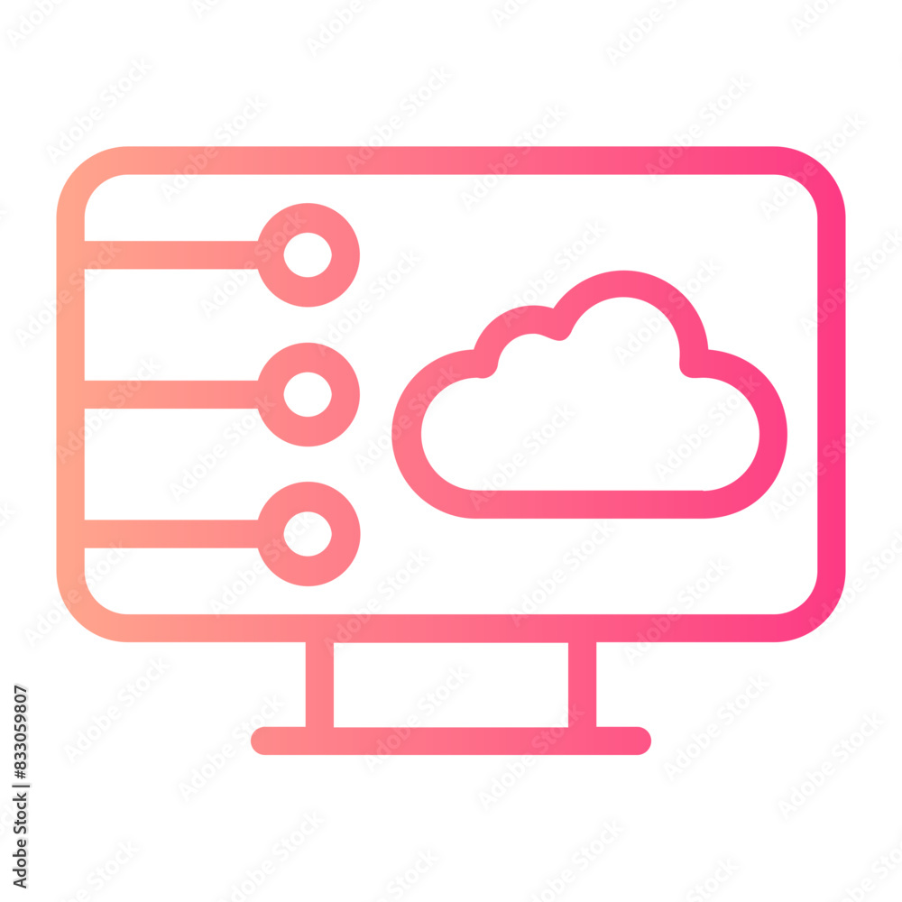 connection network gradient icon connection network gradient icon