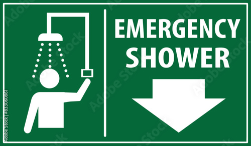 Emergency shower sign vector.eps