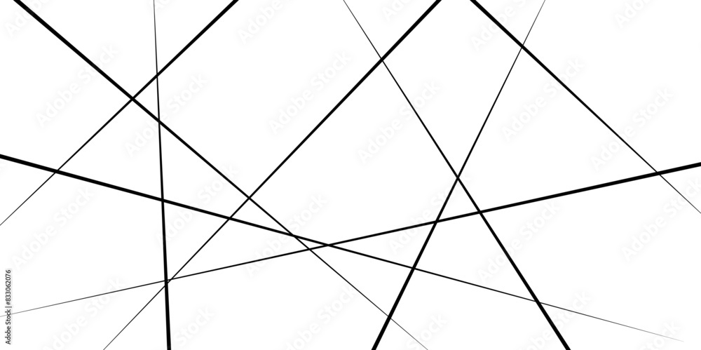 Random chaotic lines abstract geometric pattern. Abstract white background with random black lines Random chaotic lines abstract geometric pattern. Abstract white background with random black lines