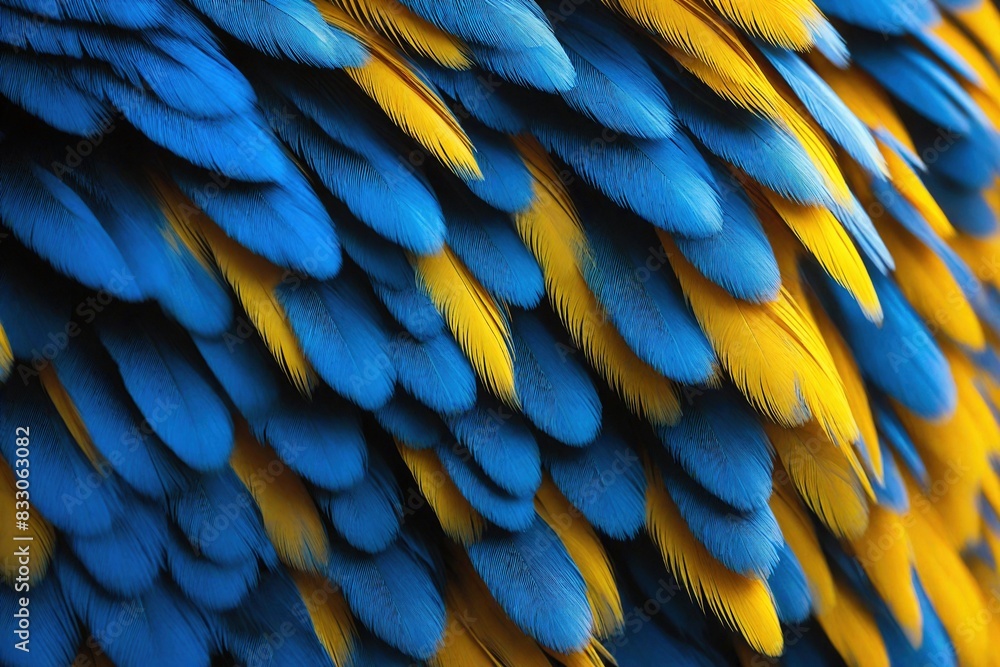 Fototapeta premium blue and yellow macaw