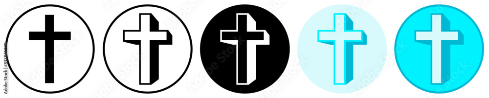 Set trendy Latin Cross Symbol icon pictogram vector illustration Set trendy Latin Cross Symbol icon pictogram vector illustration
