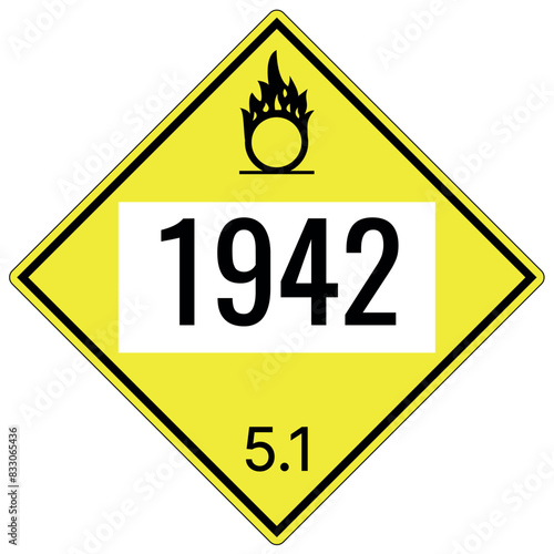 Hazardous material sign class 5.1 oxidizing substances