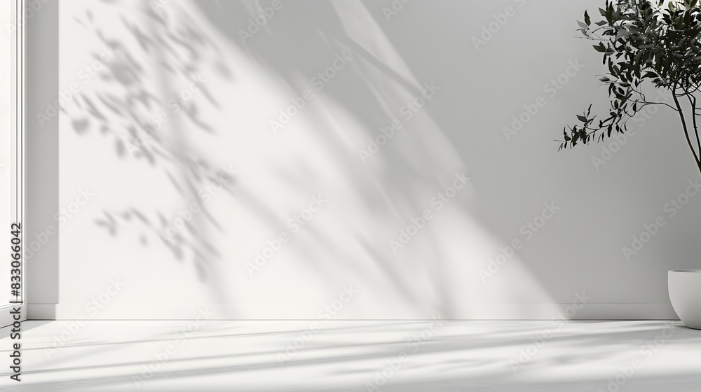 Elegant and Minimal White Backdrop for Versatile Product or Display Presentations with Soft Shadows and Clean Copy Space Elegant and Minimal White Backdrop for Versatile Product or Display Presentations with Soft Shadows and Clean Copy Space