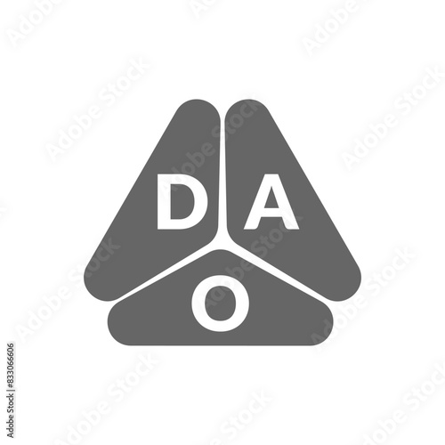 DAO letter logo design on white background. Creative  modern DAO letter logo design. Vector design.