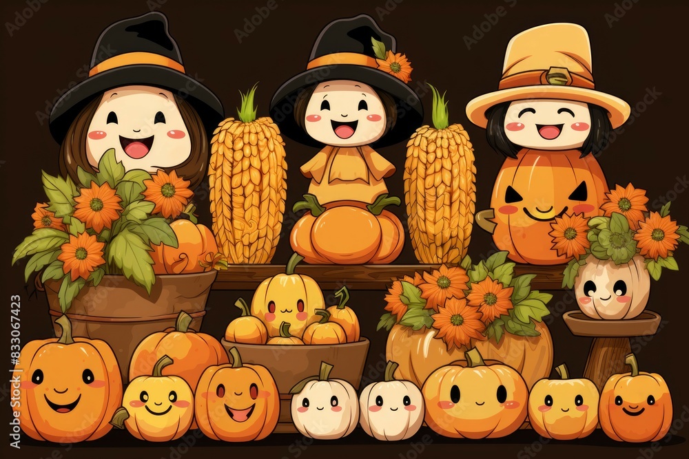 Fototapeta premium Harvest decorations - Generative AI