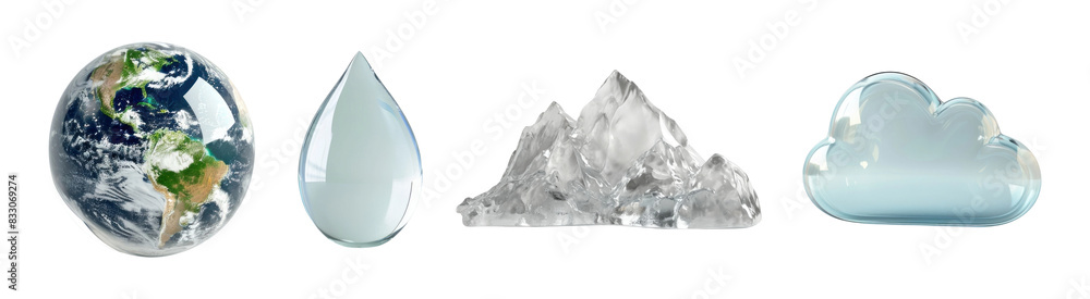 3d transparent glass png element set on transparent background 3d transparent glass png element set on transparent background