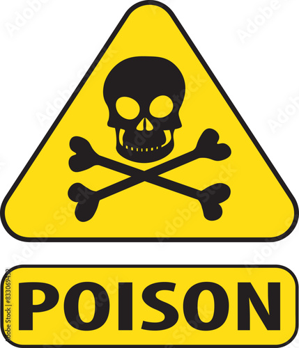 Poison chemical, gas skull sign vector.eps