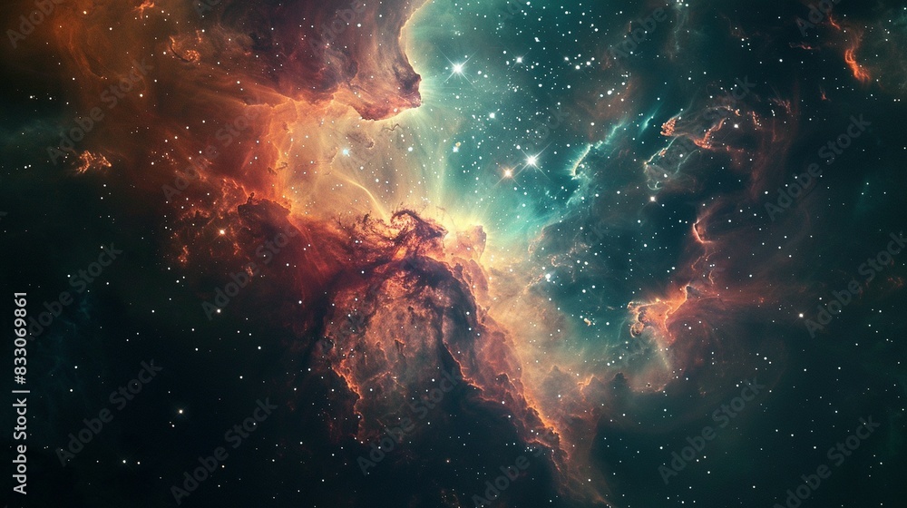 Fototapeta premium Spacewalk Wonders: Astronaut in Deep Space