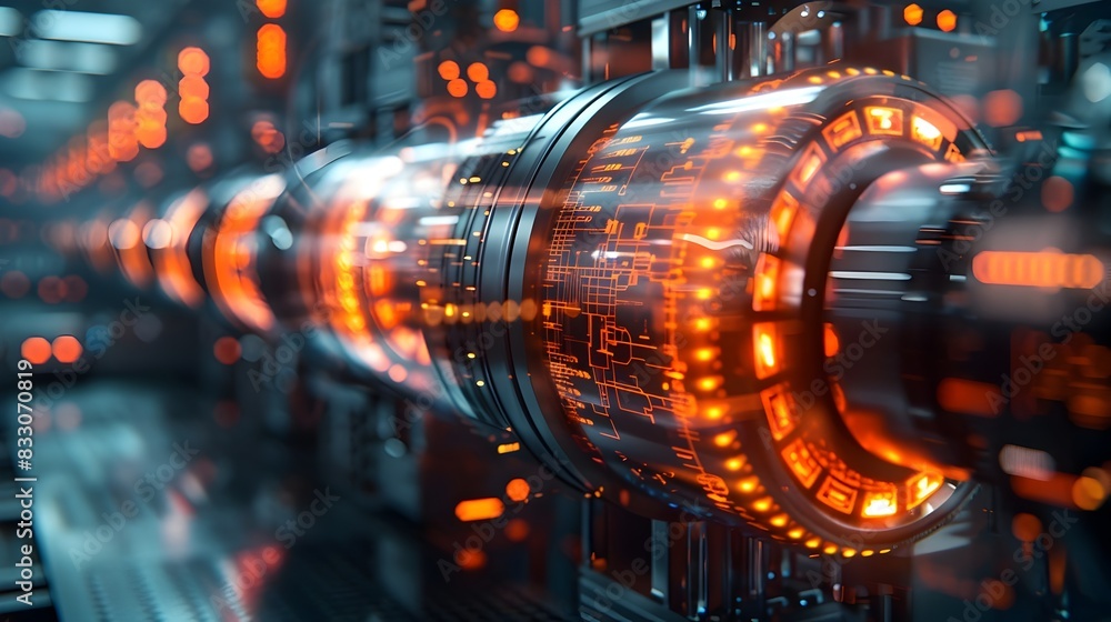 Futuristic Digital Twin of Advanced Manufacturing Process with Virtual Monitoring and High Tech Visuals Futuristic Digital Twin of Advanced Manufacturing Process with Virtual Monitoring and High Tech Visuals