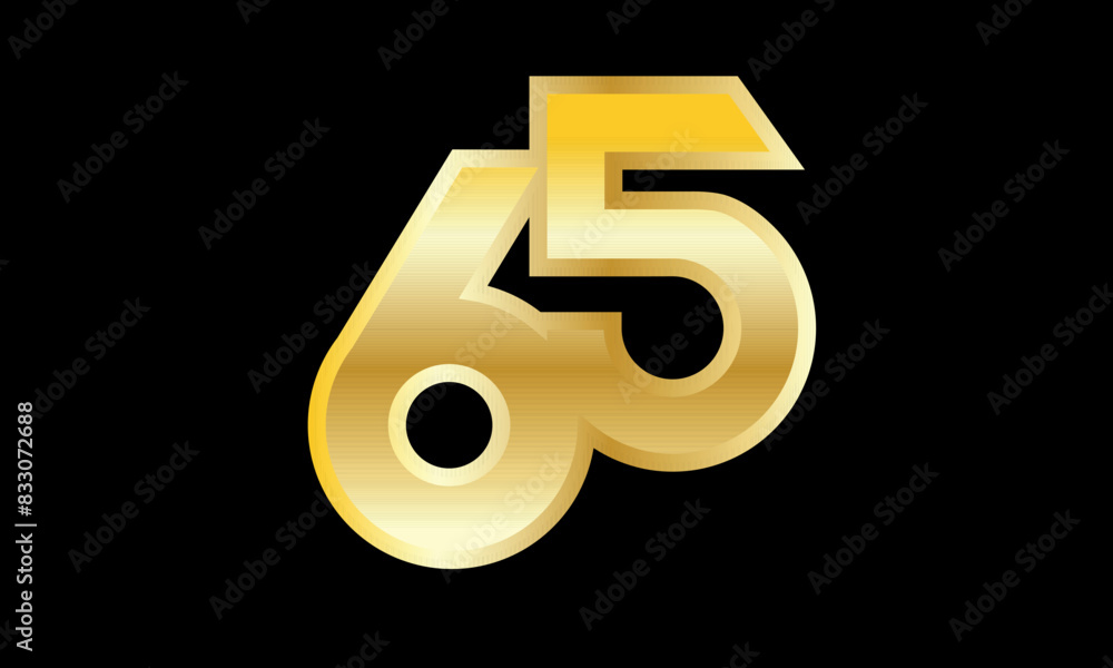 Number Gold 3D Elegant Modern Logo Number Gold 3D Elegant Modern Logo