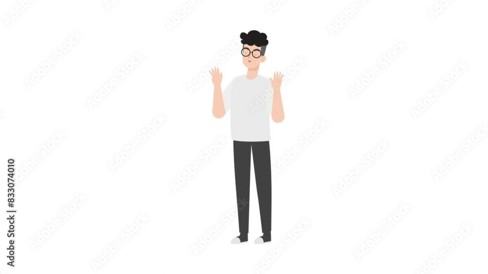 Man Waiving Hand Man Waiving Hand
